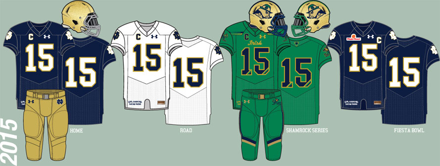 Notre Dame's 2015 Shamrock Series Jerseys