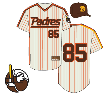 San Diego Padres Jersey History presented by The Glaze Page