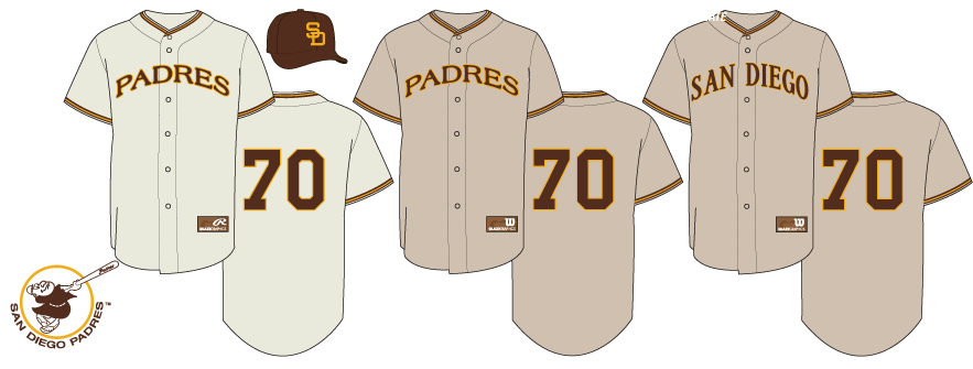 San Diego Padres Jersey History presented by The Glaze Page