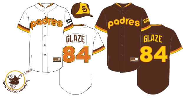 San Diego Padres Jersey History presented by The Glaze Page