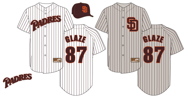san diego padres jersey history