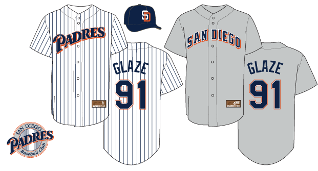 San Diego Padres Jersey History presented by The Glaze Page