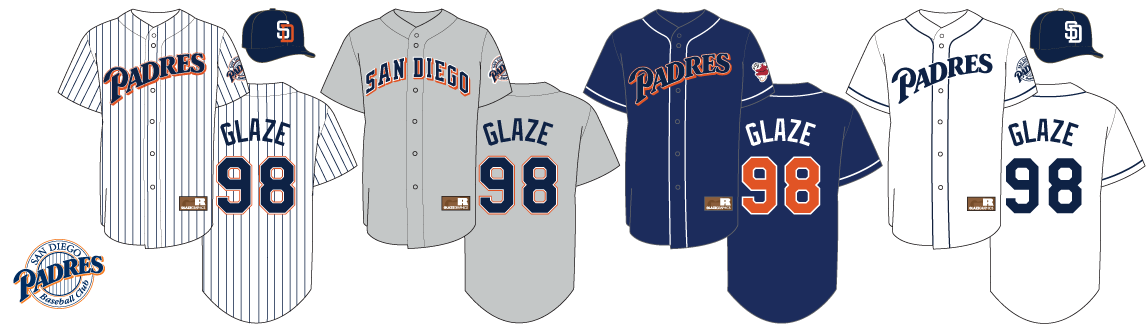 San Diego Padres Jersey History presented by The Glaze Page