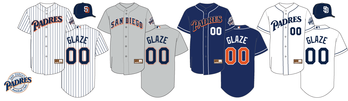 San Diego Padres Jersey History presented by The Glaze Page